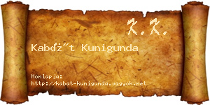Kabát Kunigunda névjegykártya